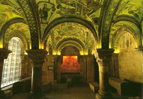 het Panteon Real in de crypte van de basiliek San Isidoro in Len