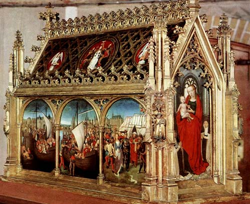 het H. Ursulaschrijn (voor 1489). Brugge, H. Memlingmuseum.