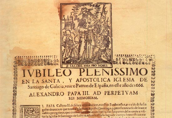 Brief van paus Alexander III voor een volle aflaat t.g.v. het H. Jaar 1666 in Santiago