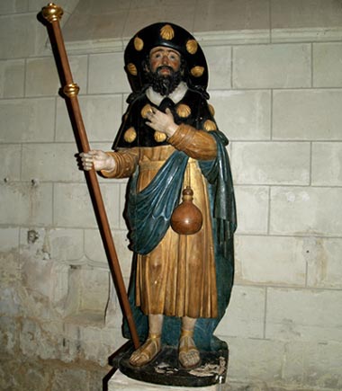 houten beeld van St.-Jakob als pelgrim