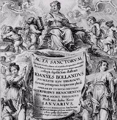 Voorpagina 1ste nummer Acta Sanctorum, januari 1643