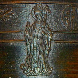 St. Rumoldus. Mechelen. insigne op klok. 15de eeuw