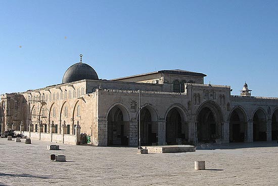 de Al-Aqsa moskee op de Tempelberg, ooit het eerste hoofdkwartier van de Tempeliers