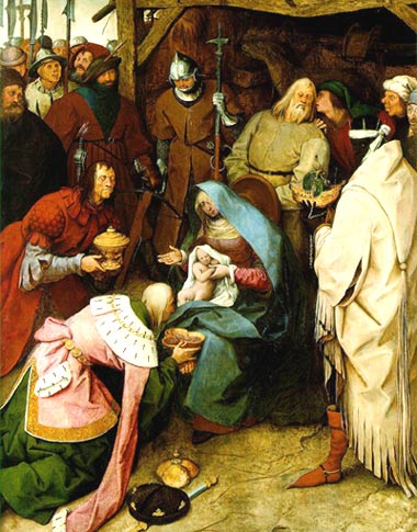 Aanbidding der Koningen. Brueghel de Oude, 1564. Londen, National Gallery.