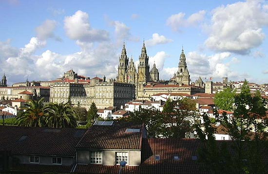 de skyline van Santiago de Compostela