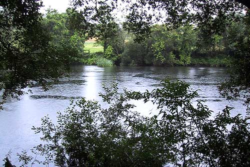de Ulla-rivier in Padron, waar het bootje met Jakobus' lichaam tot stilstand kwam
