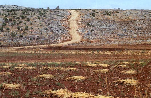op de Syrische hoogvlakte: de antieke weg over land naar Palestina