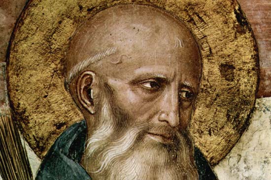De H. Benedictus. Fra Angelico. Fresco, 1437. Firenze, Museo di San Marco