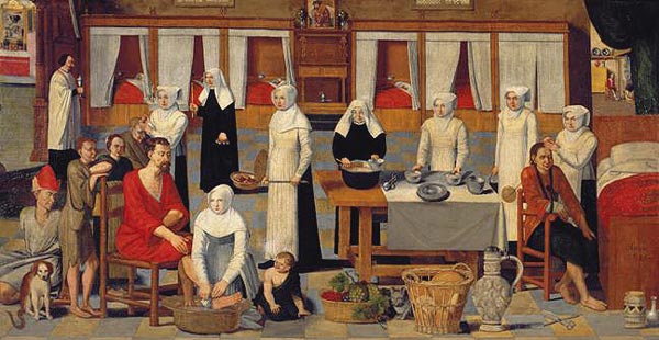 De zusters van het Gasthuis van Geel. 17de eeuw. Geel, Sint-Dimpna- en Gasthuismuseum.