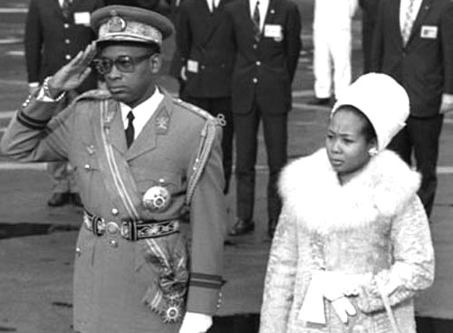 Joseph Mobutu en zijn vrouw