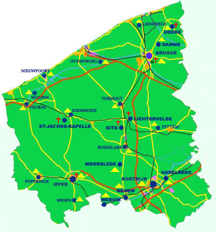 middeleeuwse gasthuizen in het huidige West-Vlaanderen