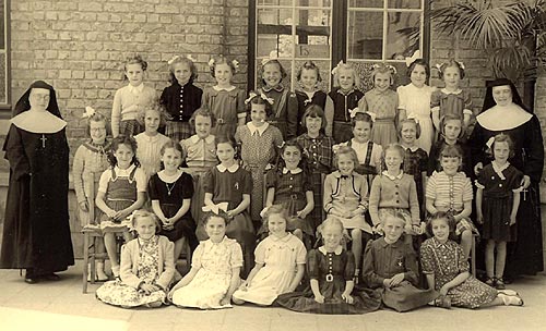 een klas van de lagere centrumschool (1949)