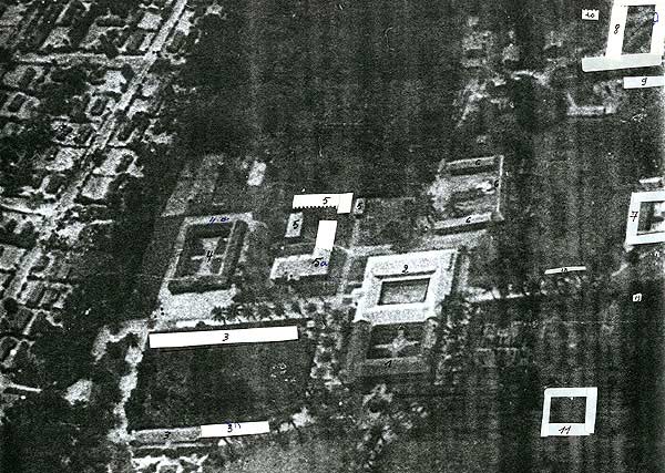 luchtfoto van de missie van Basankusu (1952)
