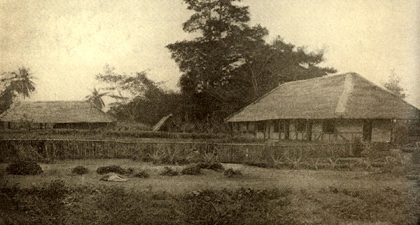 de heropgebouwde missie van Bokakata, na de brand van 28 maart 1906