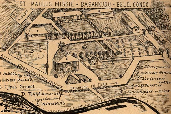 de missiepost van Basankusu in de beginjaren
