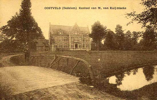het kasteel van Mevr. van Ruymbeke, die in 1935 een originele Nederlandse vertaling van Augustinus' Regel van het Gasthuis ten Bunderen schonk aan de zusters