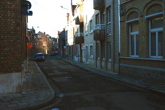 de Oude Houtmarktstraat waar ooit de Bonaertschool stond