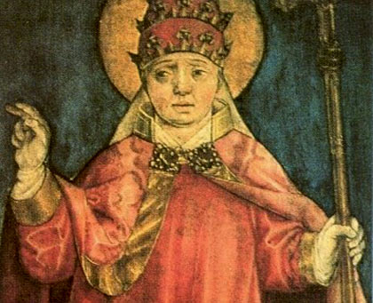 paus Sergius I, geschilderd door een onbekende meester