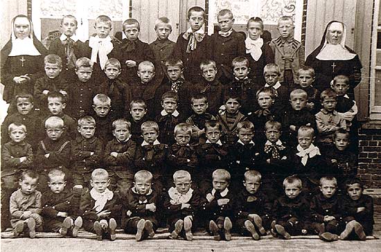 de jongensschool in 1910