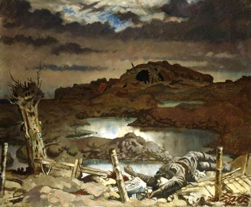 Zonnebeke 1918. Schilderij van William Orphen (Londen, Tate Gallery)